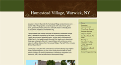 Desktop Screenshot of homesteadvillagewarwickny.com